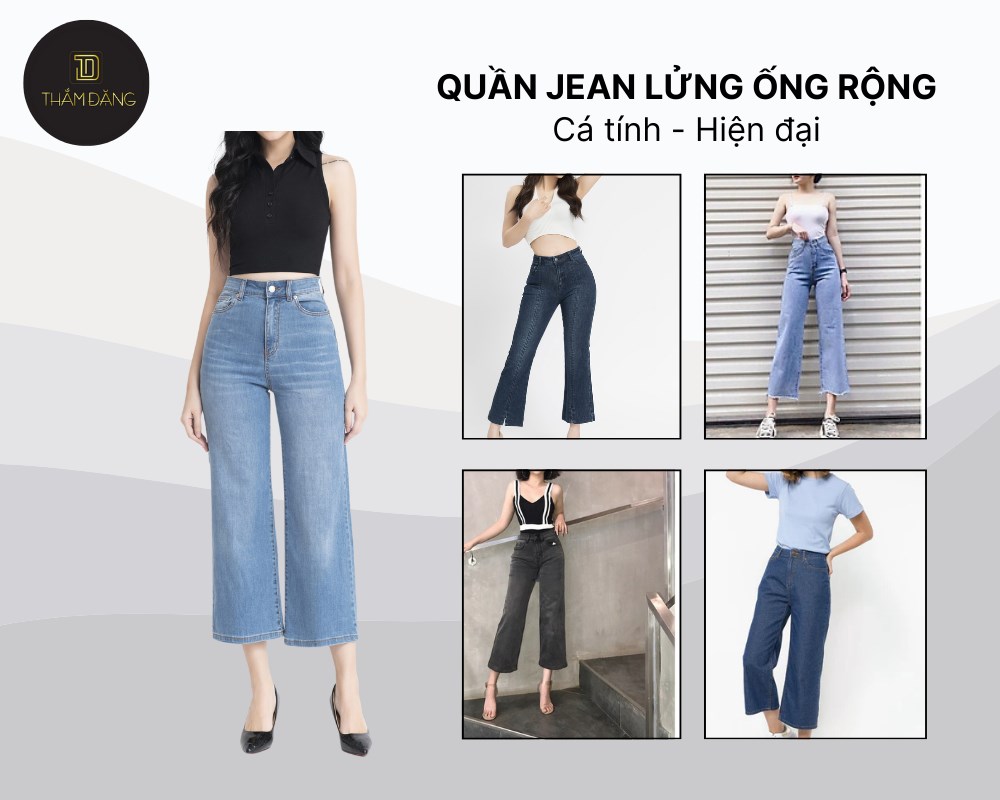 Chất liệu jean cùng áo croptop mang lại vẻ cá tính và hiện đại