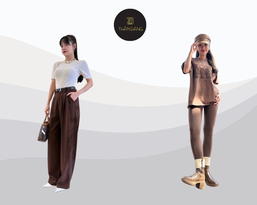quần nâu phối áo màu gì thanh lịch