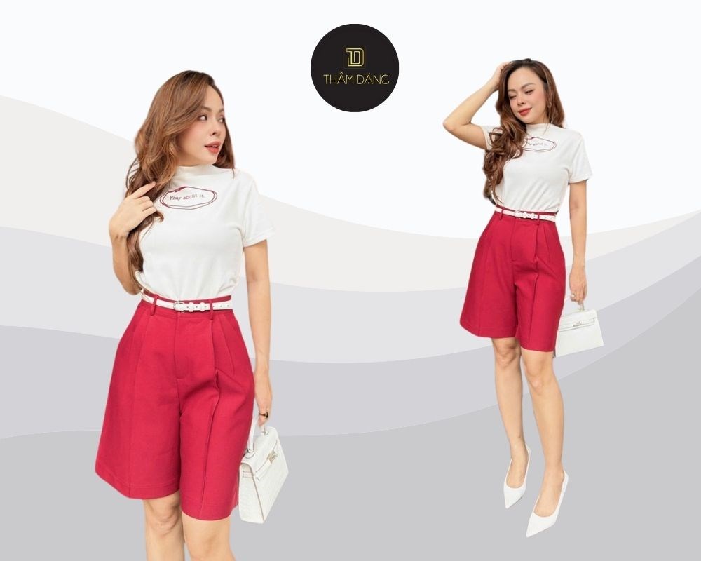 Thoải mái và tôn dáng, quần ngố ống rộng tại Thắm Đặng là lựa chọn tuyệt vời cho những ngày hè năng động