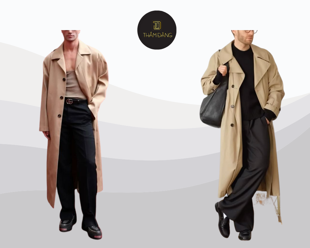 Quý ông thanh lịch hơn với quần ống loe và trench coat tôn dáng vượt trội