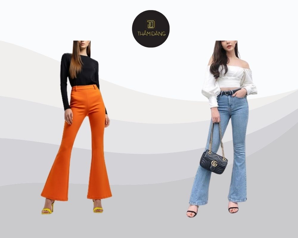 Quần bò ống loe kết hợp với giày gì? Phối sandals cao gót quai mảnh tạo vẻ nữ tính, thoải mái cho mùa hè
