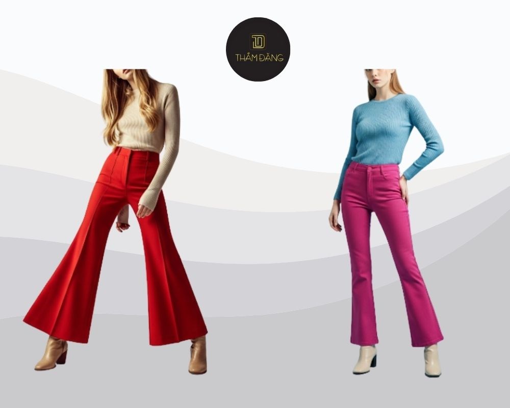 Quần bò ống loe kết hợp với giày gì? Quần ống loe phối boots cổ thấp tạo vẻ cá tính, thời thượng
