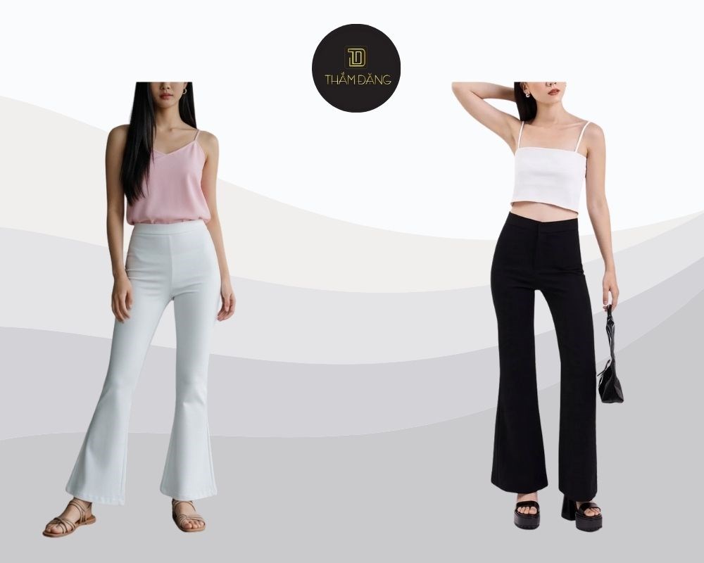 phối quần ống loe mặc với áo gì đi chơi