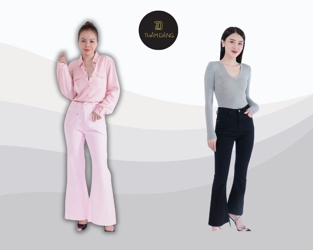 Tạo dấu ấn hoàn hảo và kéo dài đôi chân với quần ống loe cạp cao tại Thắm Đặng – lựa chọn tuyệt vời cho vẻ ngoài quyến rũ, trở nên nổi bật hơn