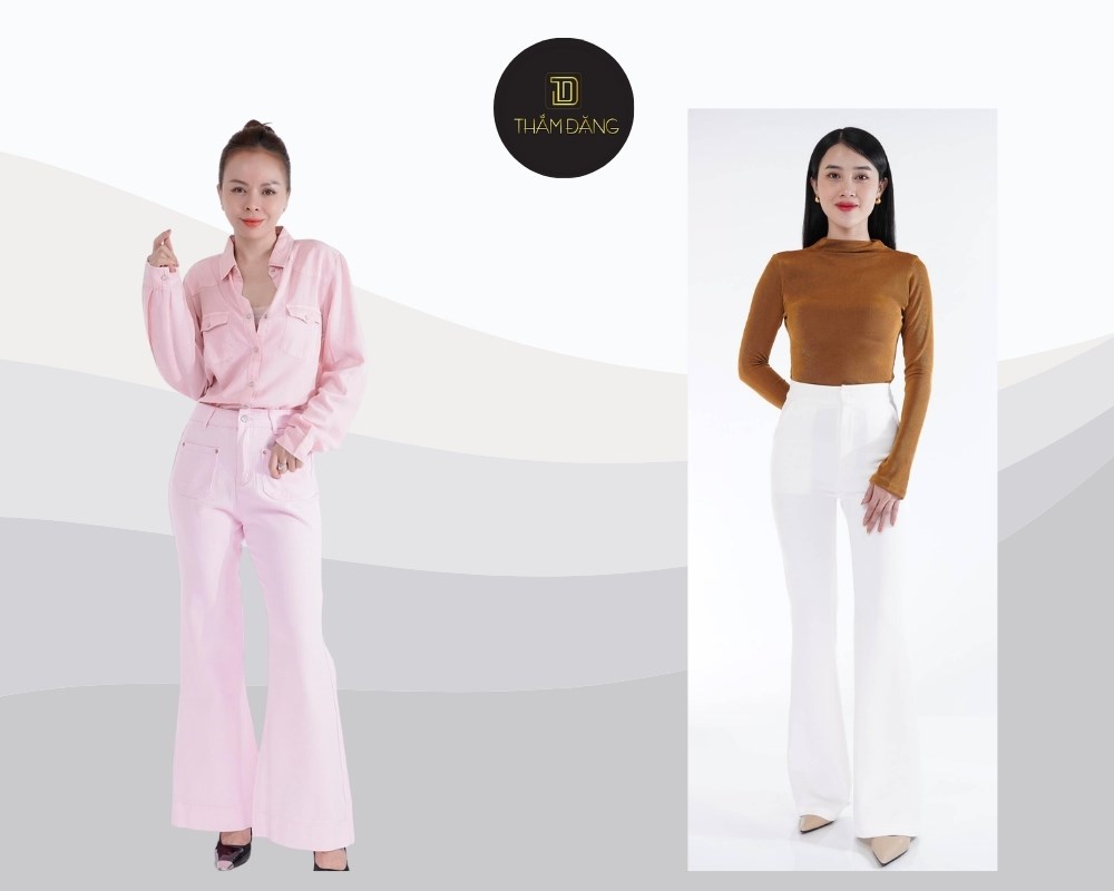 quần ống loe giúp tôn dáng che khuyết điểm
