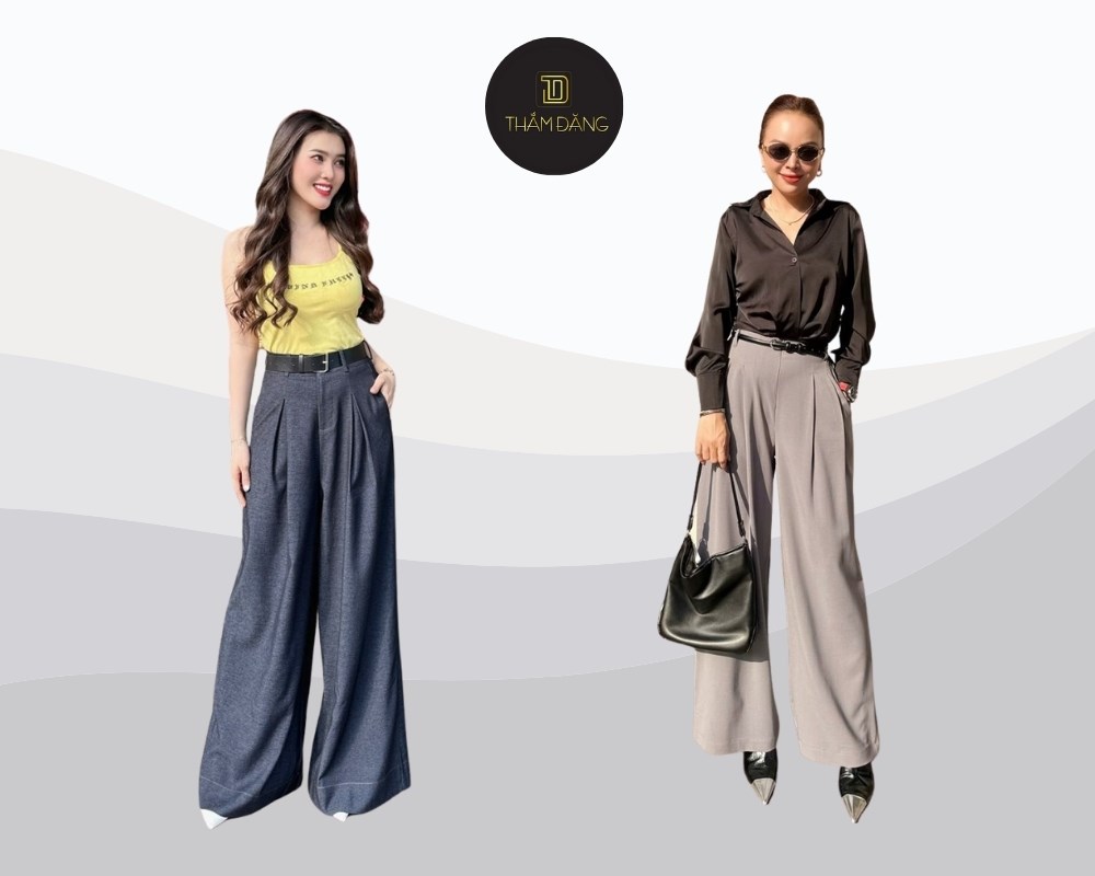 Quần ống rộng: Thoải mái, thanh lịch, che khuyết điểm, phù hợp cho quý bà