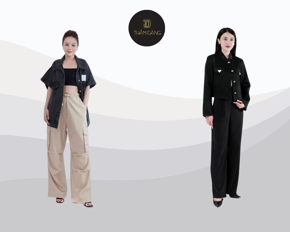 quần ống rộng đi giày gì thoải mái