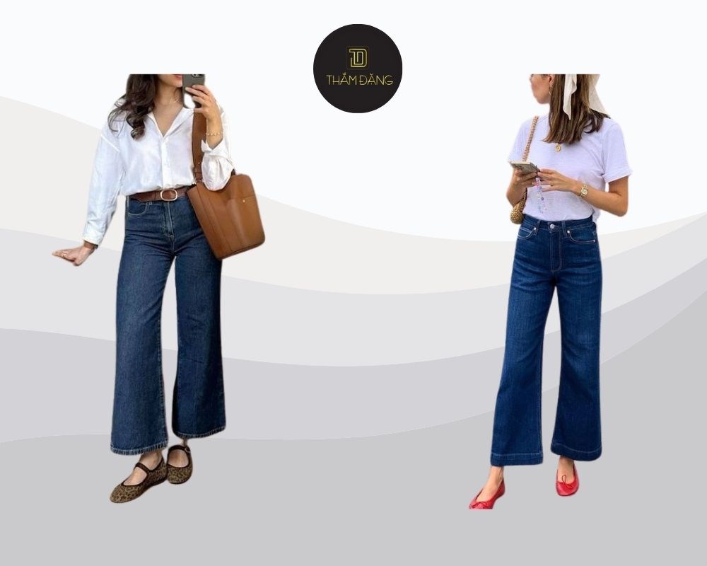 quần ống rộng đi giày gì khi đi tiệc