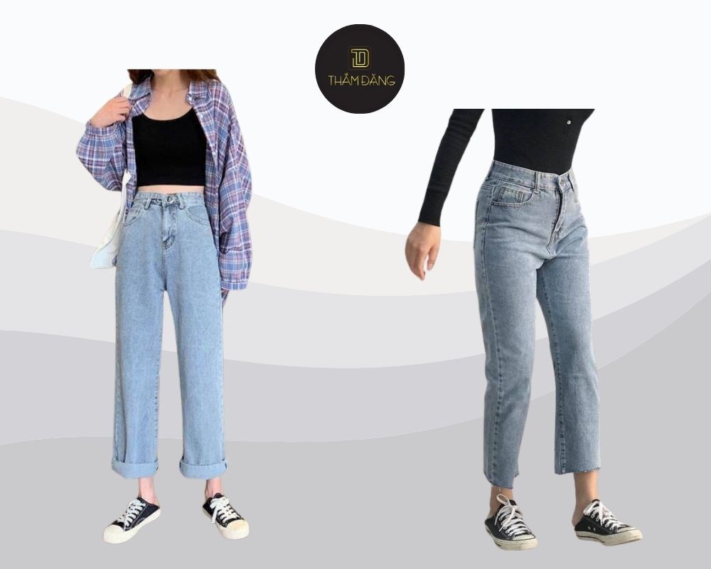 quần ống rộng đi giày gì để cao hơn
