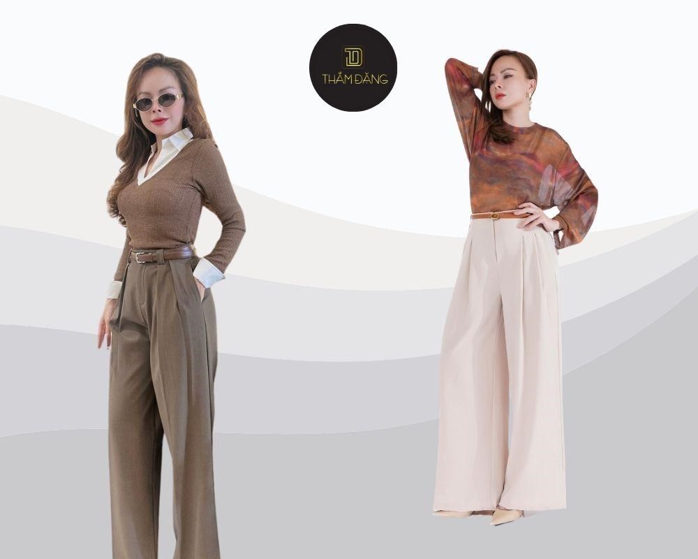 Lựa chọn quần dài nữ ống rộng cần lưu ý về chất liệu và màu sắc để có được set đồ vừa vặn và dễ dàng phối đồ