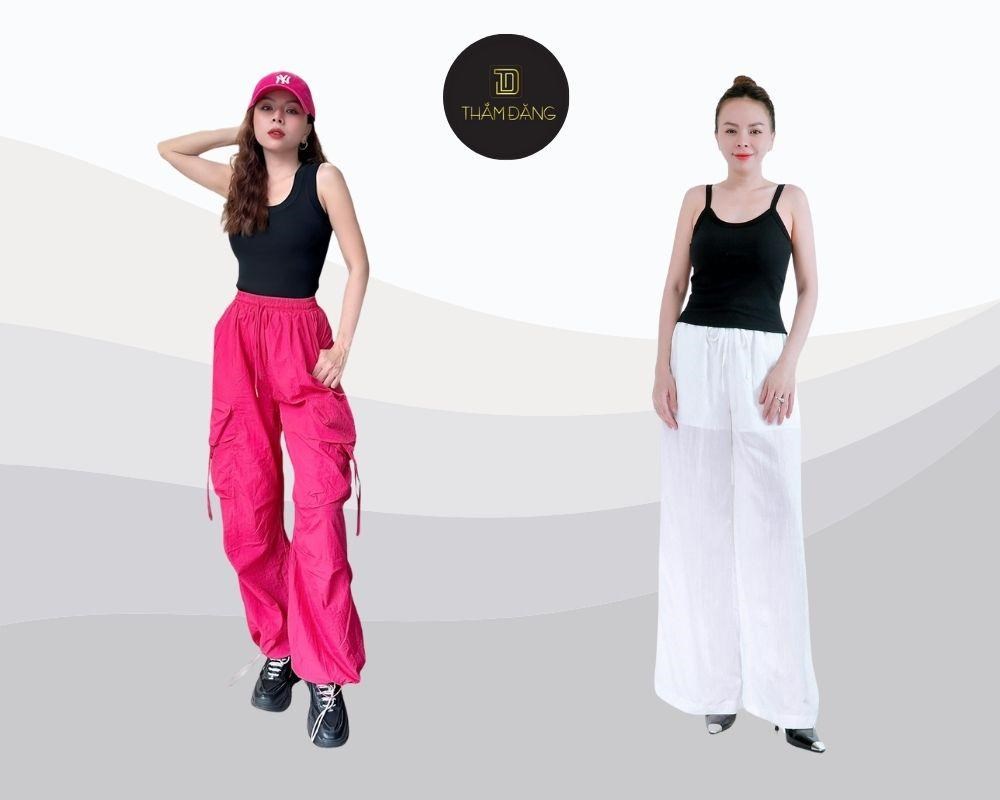 Quần ống rộng lưng thun mang đến sự thoải mái tối đa với chất liệu co giãn, phù hợp cho nhiều dịp