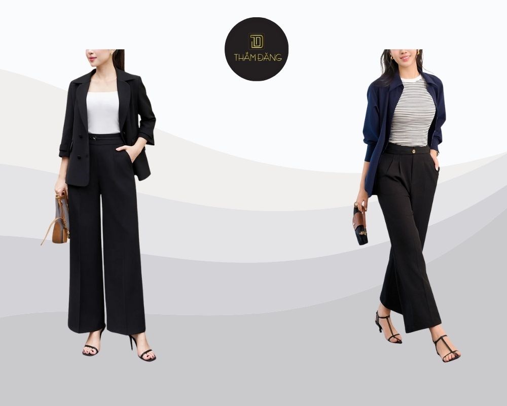 quần ống suông lưng thun cho người đi làm