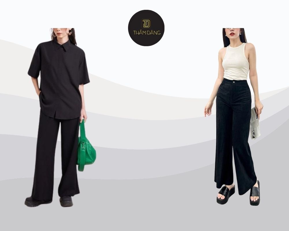 quần ống suông lưng thun đẹp
