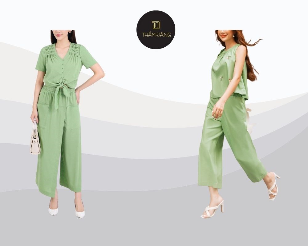 mẫu quần ống suông lưng thun đẹp