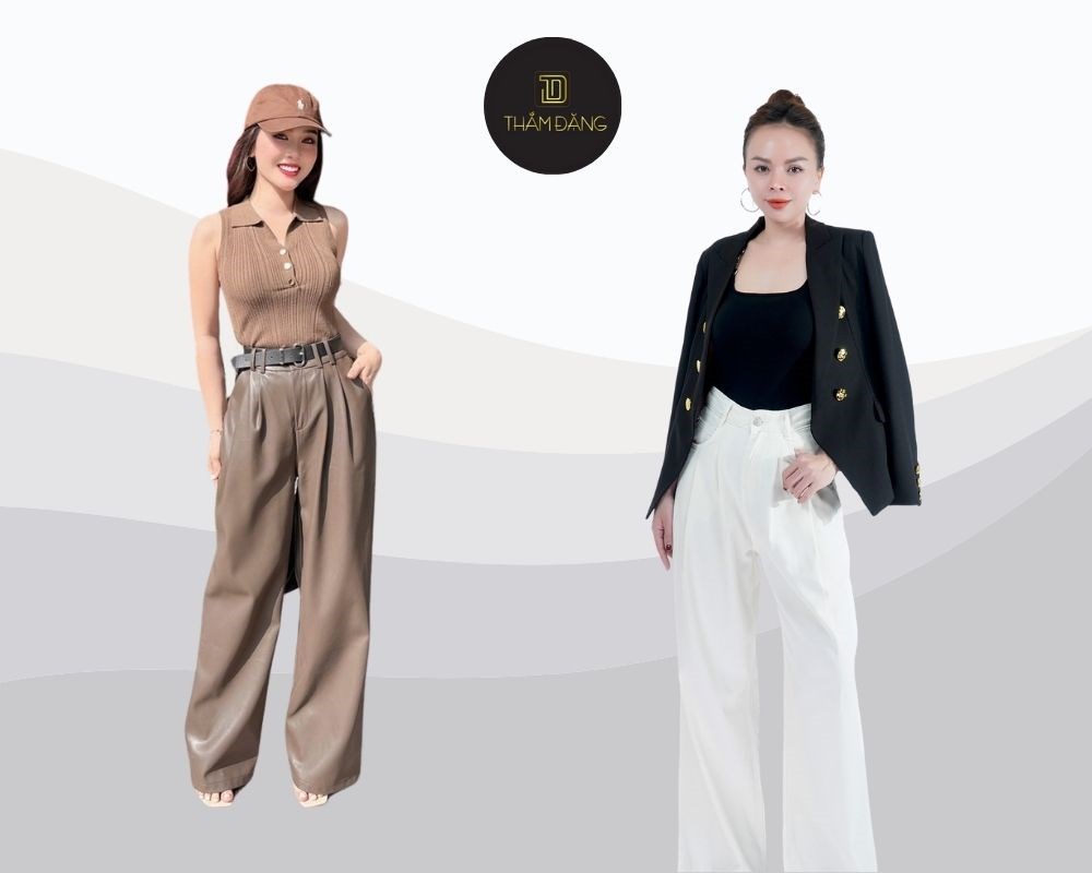 Chú ý đến chất liệu, độ dài và kiểu dáng quần ống suông để chọn được item vừa vặn và tôn dáng nhất