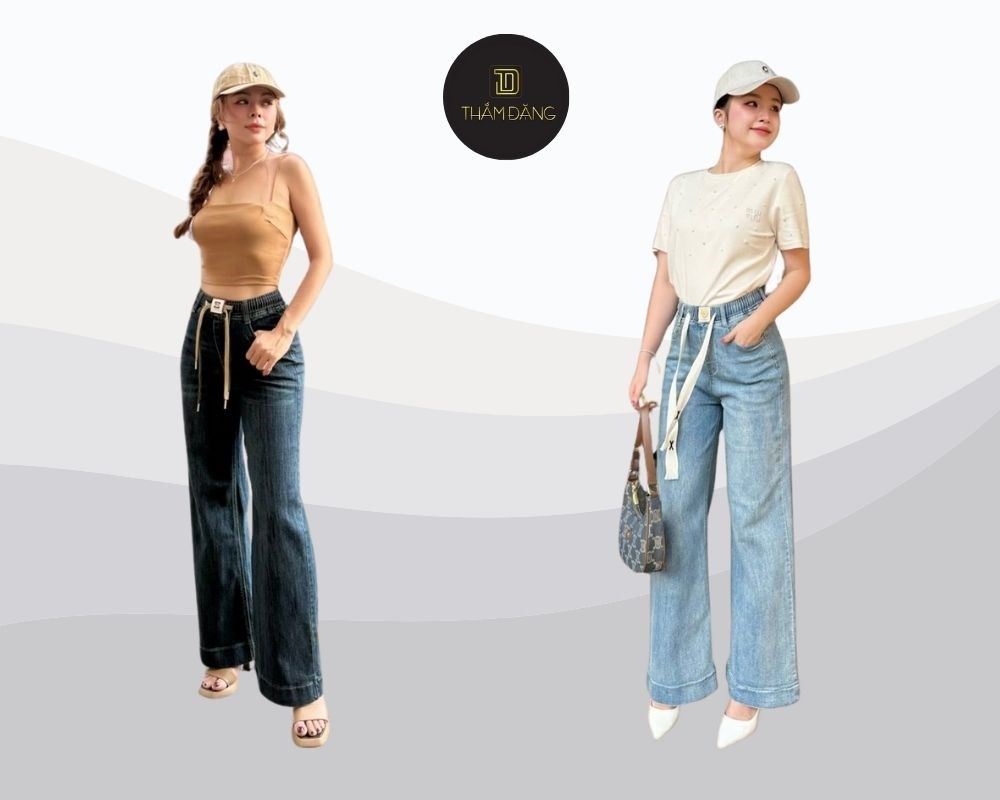 Thoải mái tối đa với quần jeans ống suông lưng thun, kết hợp dễ dàng với nhiều loại áo, phù hợp cho những ngày bận rộn