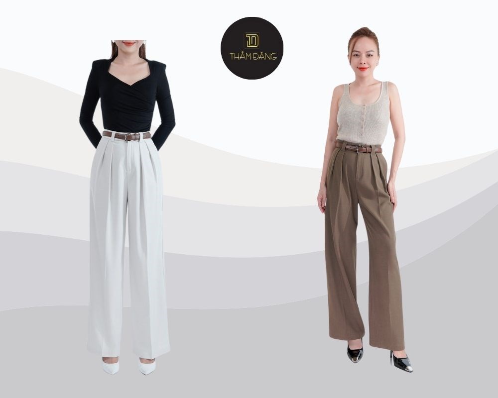 Quần ống suông tại Thắm Đặng mang đến sự dễ chịu, che khuyết điểm hiệu quả và dễ dàng phối đồ với mọi trang phục
