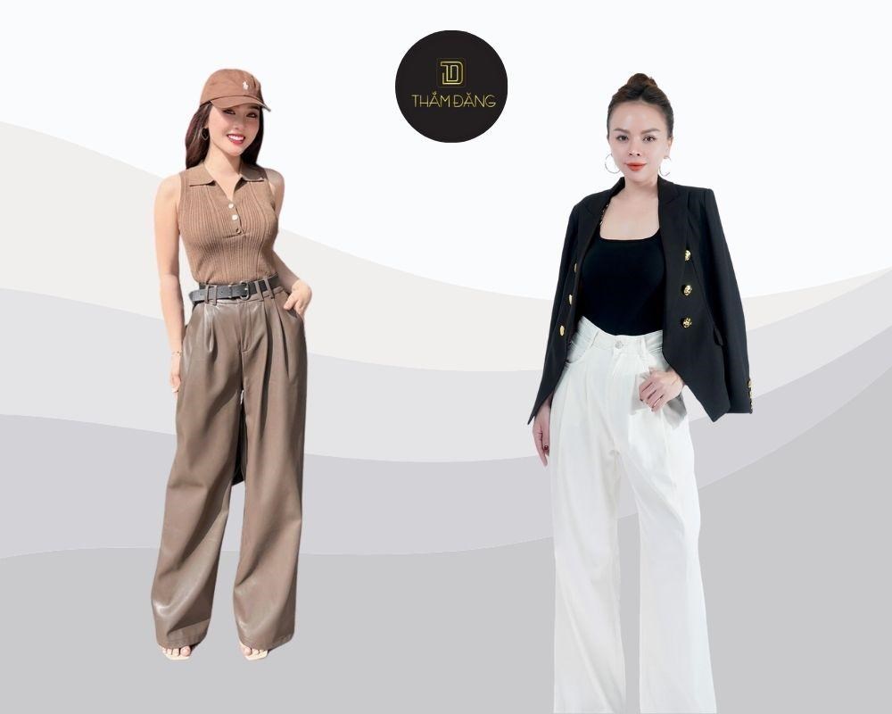 Chú ý đến chất liệu, độ dài và kiểu dáng quần ống suông để chọn được chiếc quần vừa vặn và tôn dáng nhất