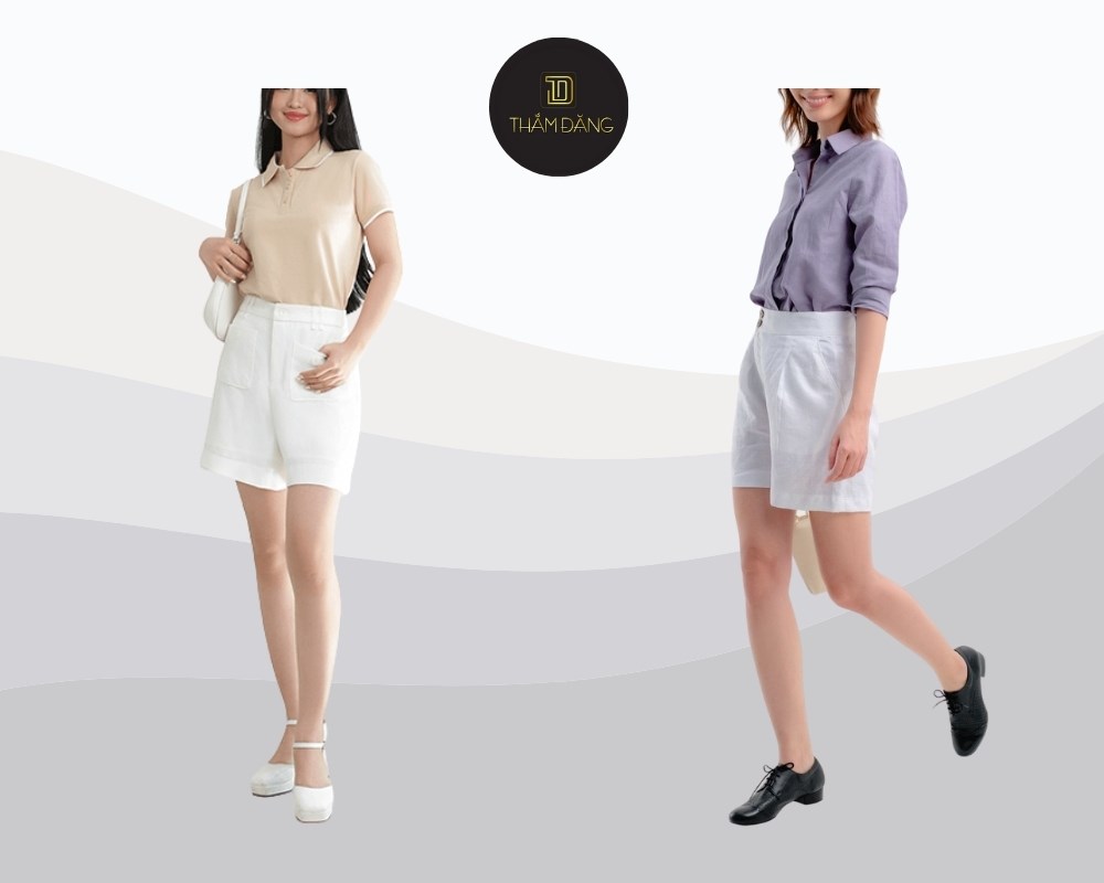 Quần short linen ống rộng thoáng mát, thanh lịch, tôn phong cách bohemian tự nhiên, lý tưởng cho mùa hè