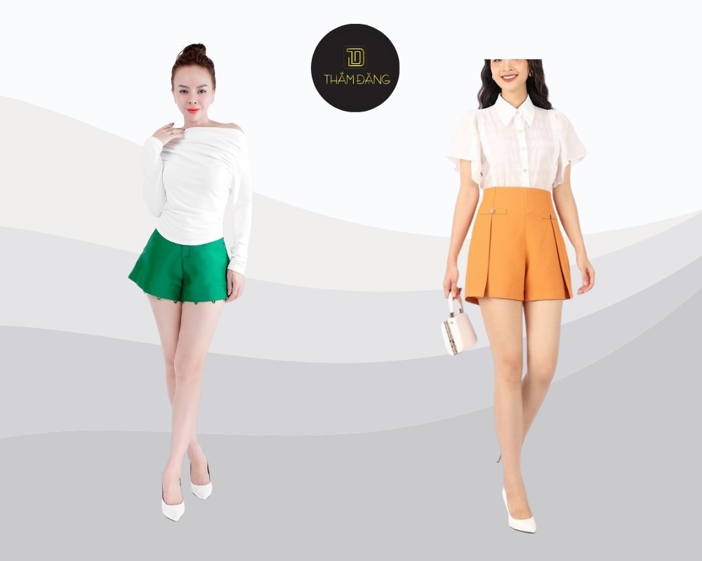 Quần short lụa ống rộng sang trọng, nữ tính, mềm mại, tôn vinh vẻ đẹp duyên dáng