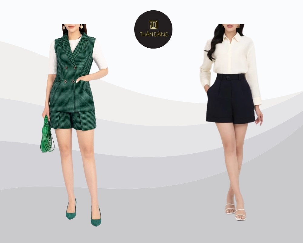 Quần short ống rộng từ vải tafta và dạ tweed sang trọng, cá tính, đẳng cấp và độc đáo