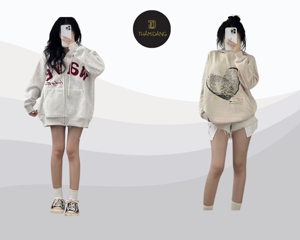 Phối quần short trắng rách với áo hoodie là cách mix street style cực chất, mang lại vẻ ngoài năng động, cá tính và 