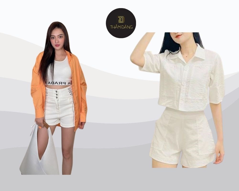 Quần short trắng cạp cao là món đồ thời trang được ưa chuộng bởi khả năng tôn dáng vượt trội và tạo hiệu ứng chân dài miên man.