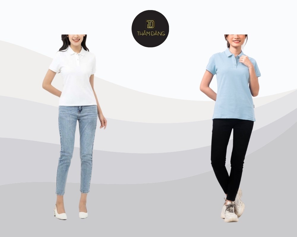 set áo polo phối quần skinny lịch sự