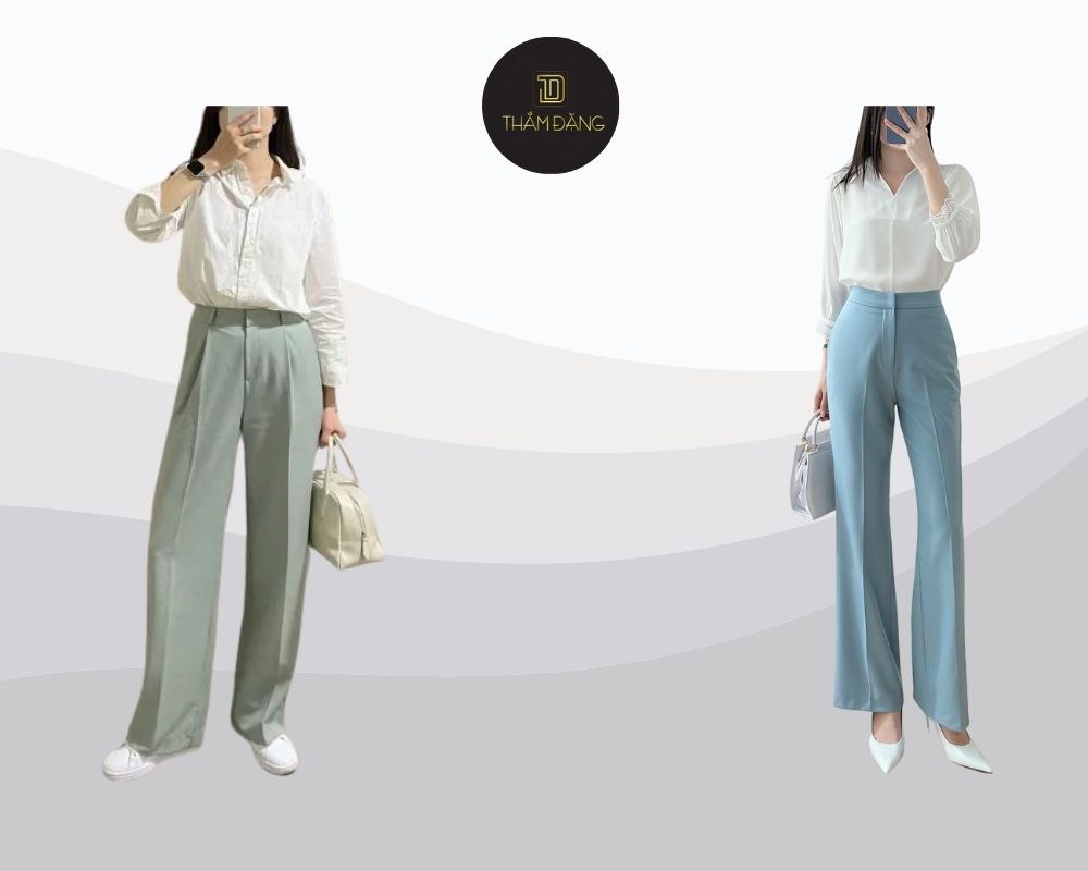 quần tây Hàn Quốc nữ màu pastel