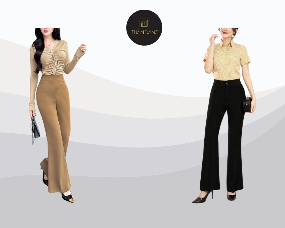 phối đồ với quần tây Hàn Quốc nữ