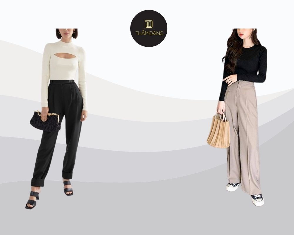 quần tây Hàn Quốc nữ mặc đi làm