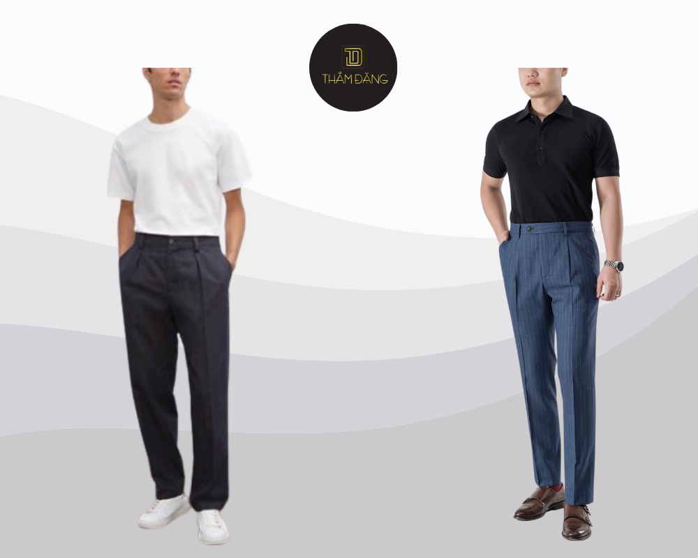 Quần tây suông áo phông đơn giản lịch lãm cho phong cách nam trẻ trung