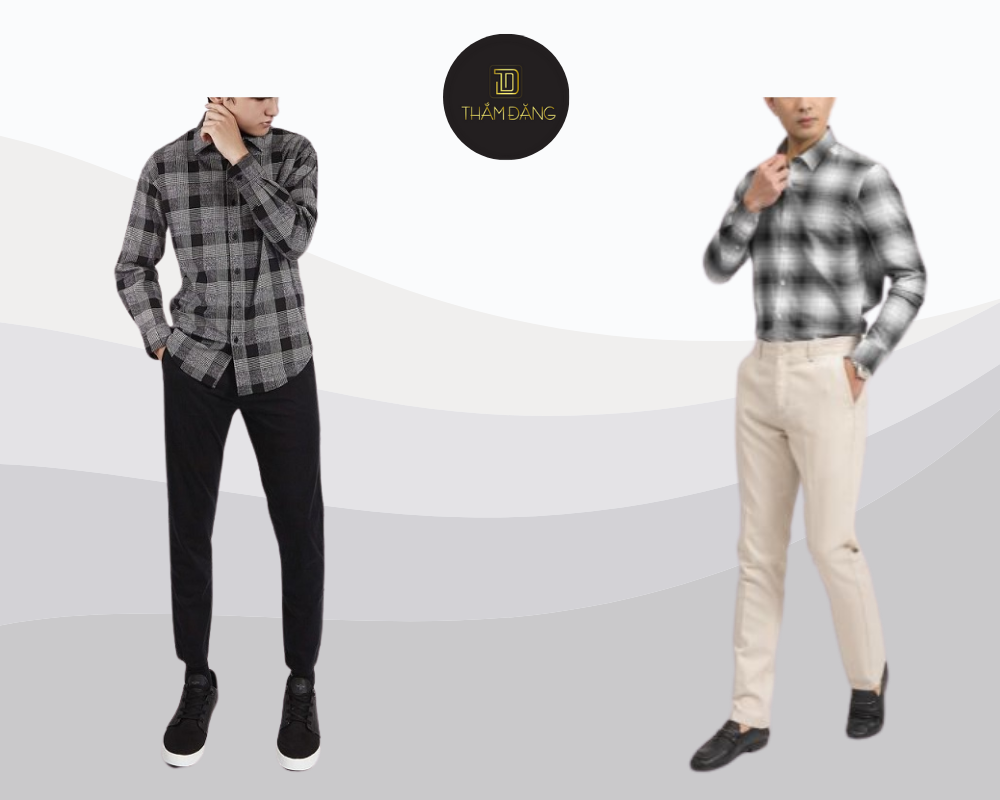 Phong cách caro baggy trẻ trung năng động cho nam giới chân to.