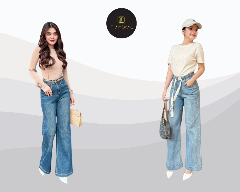 Tôn dáng gọn gàng thoải mái với quần jeans cạp cao ống đứng chuẩn chỉnh