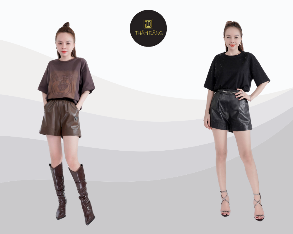 Quần short dáng rộng mát mẻ che khuyết điểm dễ phối đồ ngày hè