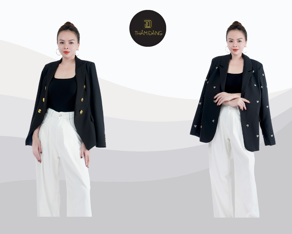 Vest rộng vai phong cách nam tính hiện đại chuẩn sáng tạo và thoải mái.