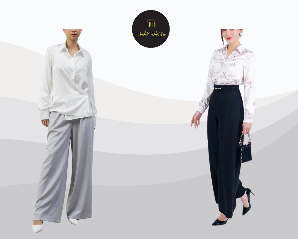Sang trọng quyến rũ cùng sơ mi lụa phối phụ kiện tinh tế quý phái