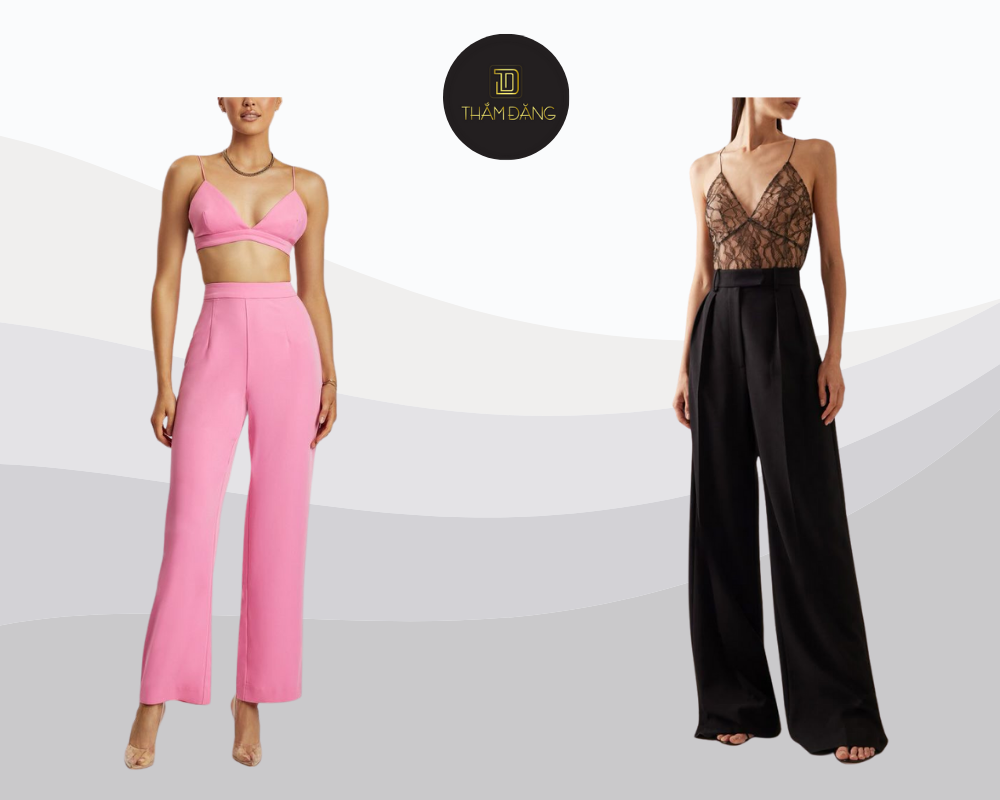 Bralette phối quần tây tạo nét gợi cảm pha lẫn thanh lịch hoàn hảo.