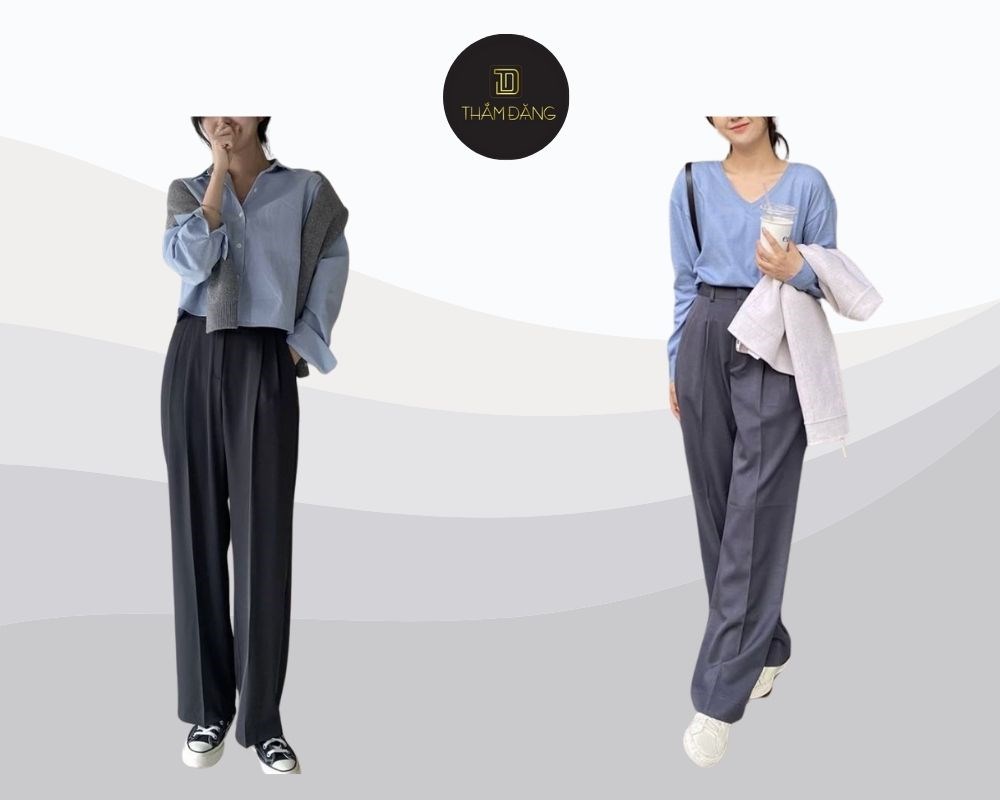 Outfit quần xám phối áo màu gì
