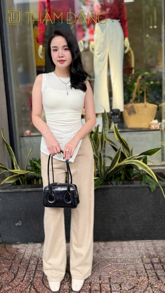 image Quần jeans ống suông, trơn 8