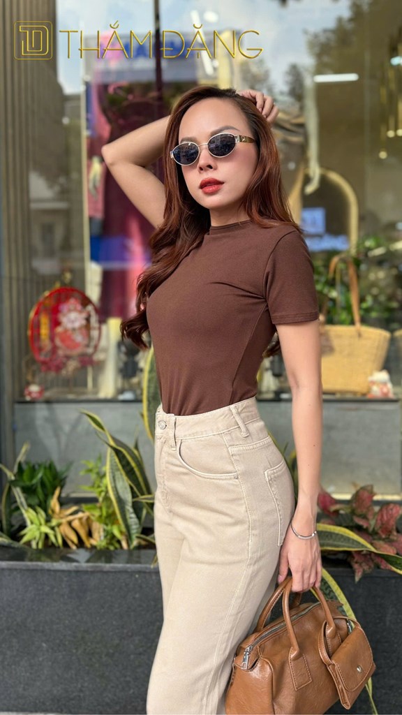 image Quần jeans ống suông, trơn 5