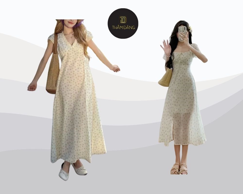 đầm hoa nhí kiểu soft girl