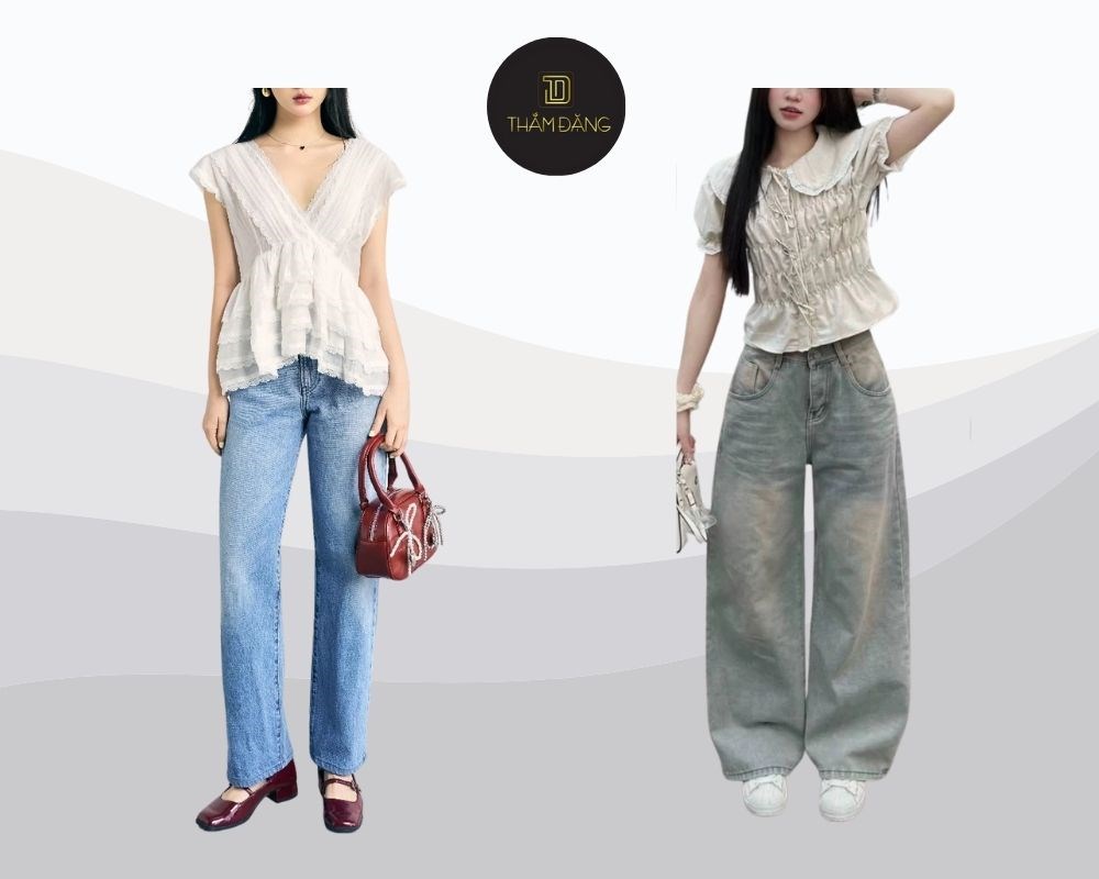 áo blouse kiểu soft girl