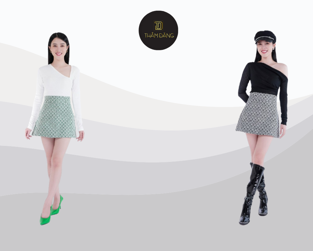 Thời trang cho người lùn 1m50 mặc váy ngắn