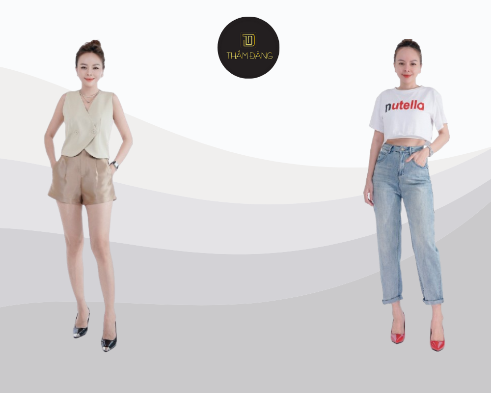 Outfit thời trang cho người lùn 1m50