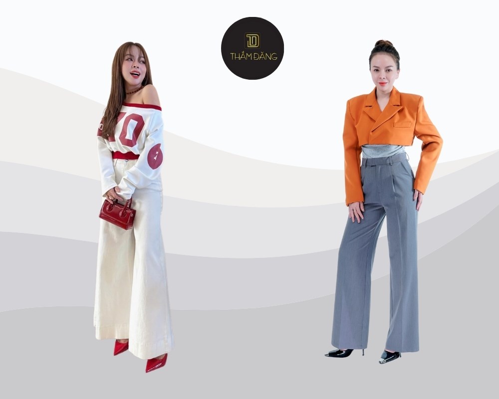 Ra sân bay mặc gì đẹp? Áo croptop kết hợp quần cạp cao tạo phong cách cá tính, tôn dáng và tăng chiều cao