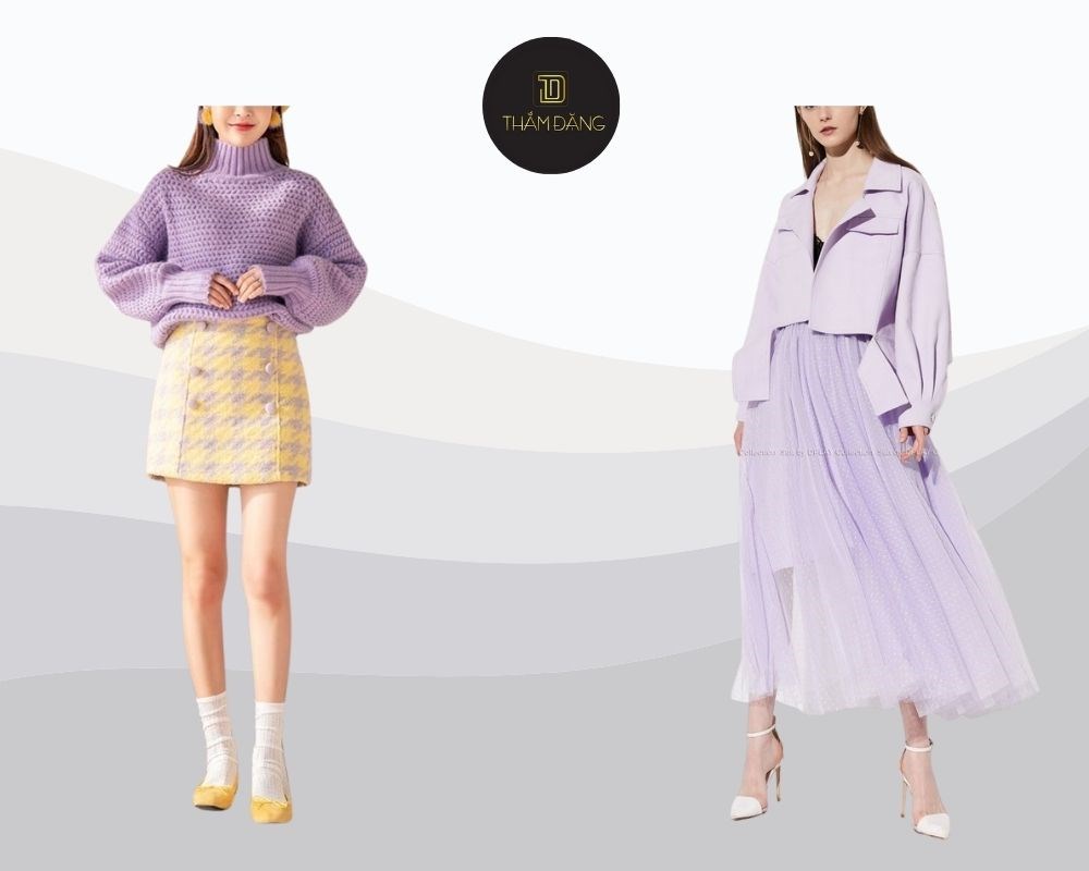 phối đồ với tím pastel