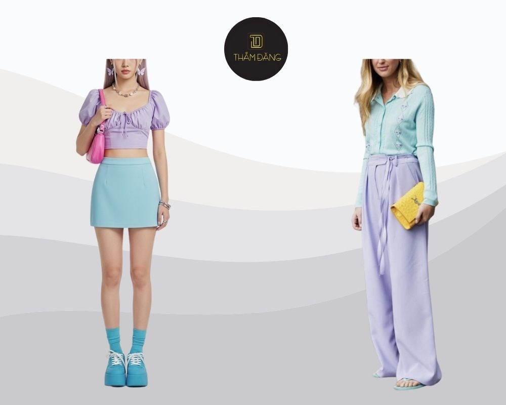 tím pastel nhẹ nhàng hiện đại