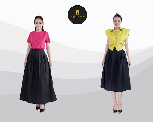 15 Cách phối đồ với chân váy dài đen chuẩn, đẹp