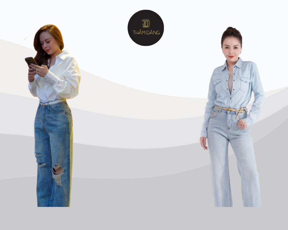 cách phối áo sơ mi cho người có vai ngang